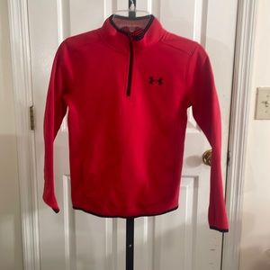 Boys Red Under Armour Quarter Zip